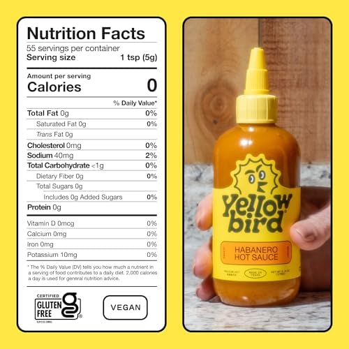 Yellowbird® Classic Habanero Hot Sauce 9.8 oz. Pantry Size (Medium Hot | 1 Bottle | Made in Texas)