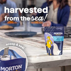Morton Sea Salt Fine Grain, All-Natural Fine Sea Salt, 1 lb Resealable Pouch, Ideal for Cooking, Baking, Blending & Everyday Seasoning