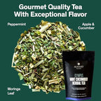 August Uncommon Olympus – Cucumber Mint Herbal Tea – Refreshing Peppermint, Apple & Lemongrass – Loose Leaf Tea Caffeine Free Blend, Relaxation Gift for Women or Hot & Iced Tea Rituals (1.8oz Pouch)