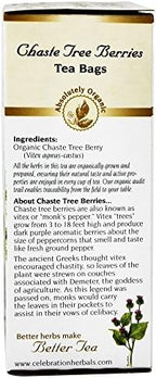 Chaste Tree Berries Tea Organic24 Bagcelebration Herbals