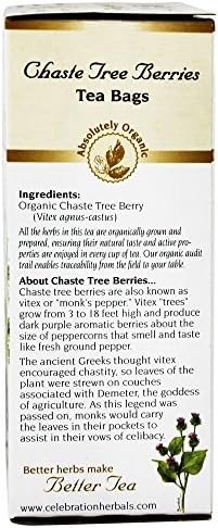 Chaste Tree Berries Tea Organic24 Bagcelebration Herbals