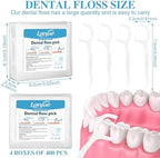 400 Count Dental Floss Picks, Travel Dental Flossers with 4 Portable Case Toothpicks Sticks Dental Tooth Picks Flosser Dental Floss Cleaner Dental Floss Sticks for Family Teeth Cleaning