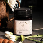 We Just Bee Raw Manuka Honey Multifloral MGO 50+ | Premium New Zealand Manuka Grade | 100% Pure Raw Honey with Natural Wellness Properties | Halal & Kosher | Ideal for Daily Use – 250g / 8.8oz