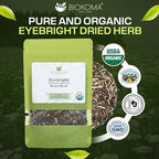 Biokoma Organic Eyebright Dried Herb 1.76oz Euphrasia Officinalis Loose Herbal Tea USDA Organic Herbal Tea - Resealable Moisture Proof Pouch, No Additives, No Preservatives, Non GMO, Kosher