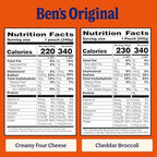 BEN'S ORIGINAL Ready Rice Creamy Four Cheese and Cheddar Broccoli Variety Pack, Easy Dinner Sides, 8.5 OZ Pouch (Pack of 6)