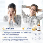 HIQILI 30ML Sweet Orange Essential Oil - Pure and Natural for Diffuser, Skin - 1 Fl Oz