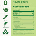 Allways Drops Natural Mojito Mocktail Drops | Sugar-Free, Zero Calories, Monk Fruit Sweetened | Glass Bottle for On-the-Go Hydration | Kids & Adults | 50 Servings