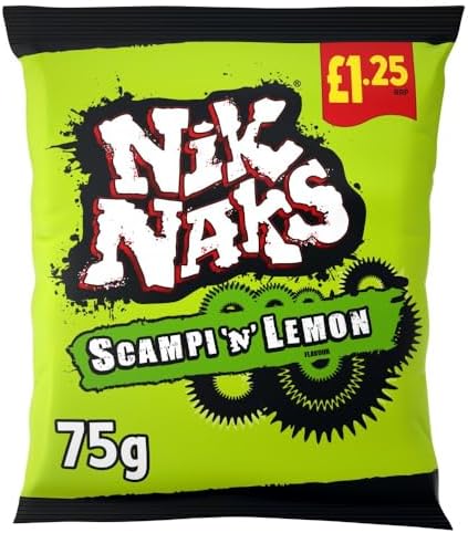 Nik Naks Scampi 'N' Lemon 75g - Box of 20 (Price Marked)