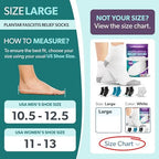 BraceAbility Plantar Fasciitis Socks - Ankle Compression Socks for Foot Pain Relief, Heel Spurs, Achilles Tendonitis, Full-Toe Arch Support Sleeve Socks for Women and Men (1 Pair - L White)