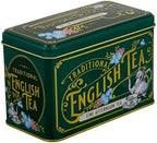 Vintage Victorian Bottle Green Tea Tin with 40 English Afternoon Teabags