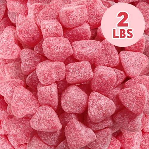 Valentine Cherry Jelly Hearts Candy, 2lbs Pack of Valentine's Day Candy Bulk, Ideal Valentine’s Day Gummy Candy for Parties, Classroom Exchanges and Gift Bags, Perfect for Sharing with Loved Ones