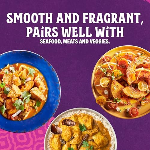 Patak’s Korma Simmer Sauce - Mild and Creamy Korma with Coconut & Spices - Gluten-Free & Vegetarian Authentic Indian Sauce - Perfect for Quick & Easy Curry Dishes - 15oz Jar (Pack of 3)