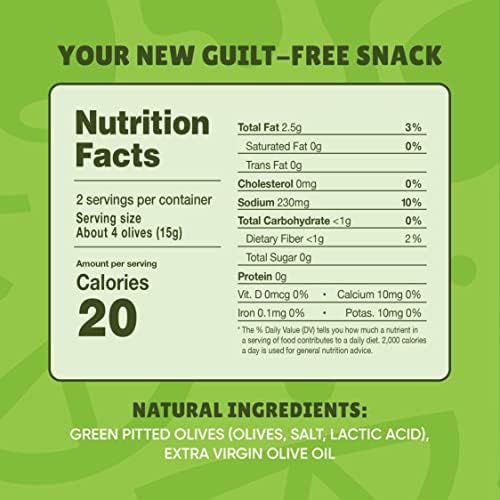 Freestyle Snacks Olive Snack Packs - 24 Pack Variety - Original Green, Hot & Spicy, Lemon Garlic, and Kalamata - Grown in Greece, All Natural, Non-GMO, Paleo, Sugar-Free, Keto Snack, 1.1oz (24 Pack)
