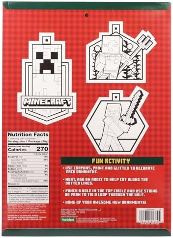 2025 Minecraft Christmas Advent Calendar, 24 Day Holiday Countdown, Chocolate Candy Inside, 1.76 Ounce
