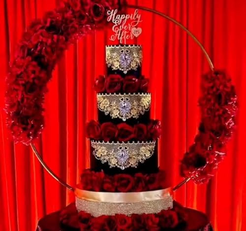 Edible Laces For Cakes, Happy Birthday, Cake Toppers, Gold Shiny Cake Decorations, Birthday Party Decorations, Christmas Decorations (Golden)