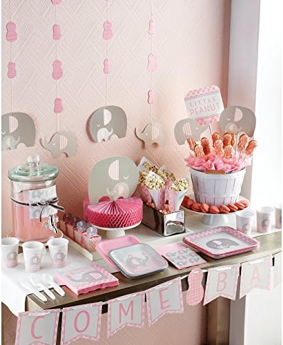 Creative Converting 316940 16-Count Paper Beverage Napkins, Little Peanut-Girl, Multicolor