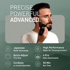 Panasonic Long Beard Trimmer for Men, 58 Length Settings and 4 Attachments to Cut and Detail, Corded or Cordless Beard Trimmer for Men – ER-GB96-K (Black)