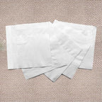 200 Count Napkins 2 Ply Plain White Beverage Napkins Disposable Four Fold Cocktails Paper Napkins 4.9" X 4.9" folded for Party and Every Day Use