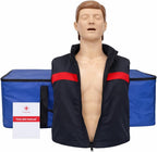 Adult CPR Training Manikin, Professional Realistic CPR Simulator for First Aid & BLS Practice, Includes Carrying Bag, Lifelike Chest Compression & Airway Response