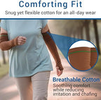 Skil-Care Geri-Sleeves Arm Protector, Brown Green Stripe, Cotton-Lycra Blend, Thumbhole Design, Reusable, Launderable