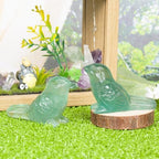 Fluorite Crystal Bird Carving Hand Carved Gemstone Bird Figurine 2.4 Inch Polished Animal Sculpture Healing Stone Home Office Desk Decoration Gift Collection