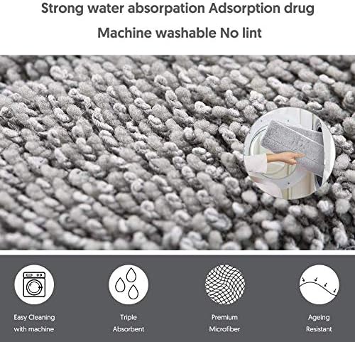HOMTOYOU Microfiber Hardwood Floor Mop with 4 Washable Pads, 360 Rotation Dust Flat Mop with Ultra Long Stainless Steel Handle for Home/Office Floor Cleaning