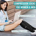 Copper Compression Socks for Women & Men (6 pairs) - Best Support for Nurses, Running, Hiking, Recovery