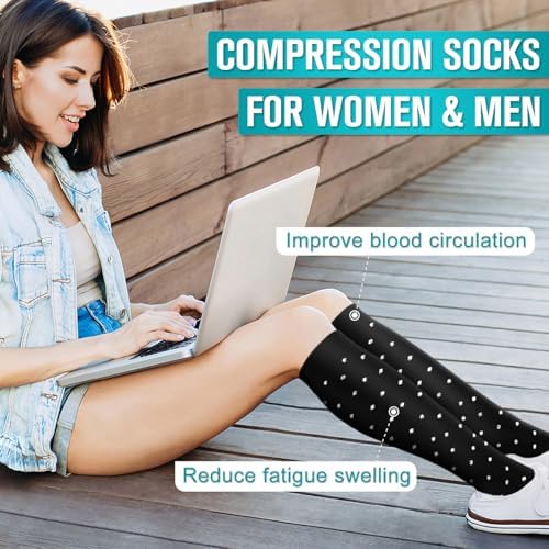 Copper Compression Socks for Women & Men (6 pairs) - Best Support for Nurses, Running, Hiking, Recovery