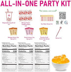 O's Bubble Boba Tea Kit - Bubble Tea Kit - All in One Boba Kit - Boba Kit for Kids - 6 Servings Includes Cups, Straws, Stirrer (Party Kit Variety Pack Upgrade) (Mixed Fruit)