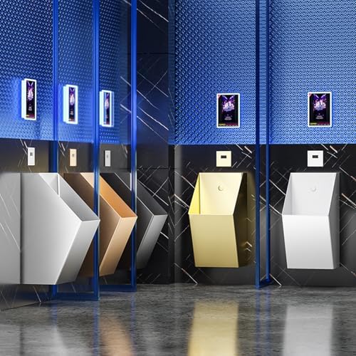 304 Stainless Steel Urinal for Men,Wall Mounted Automatic Sensor Urinal,Home and Commercial Flushing Toilet(Rose gold)