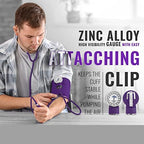 ASA TECHMED Dual Head Sprague Stethoscope and Sphygmomanometer Manual Blood Pressure Cuff Set with Case - Accurate Blood Pressure Monitoring Kit for Healthcare Professionals & Students, Purple