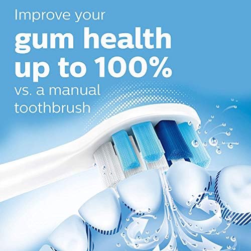 Philips Sonicare ProtectiveClean 5100 Rechargeable Electric Toothbrush, with Pressure Sensor, 3 Cleaning Modes, SmarTimer and QuadPacer, 14-Day Battery Life, Travel Case, Black, Model HX6850/60