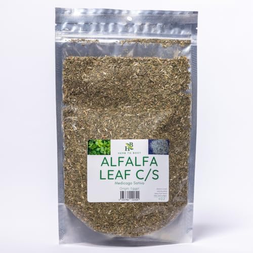 Herb To Body Alfalfa Leaf Cut & Sifted – 4oz, Wildcrafted Medicago Sativa, Organic-Style Loose Leaf Alfalfa for Herbal Tea, Blends, and Traditional Botanical Preparations