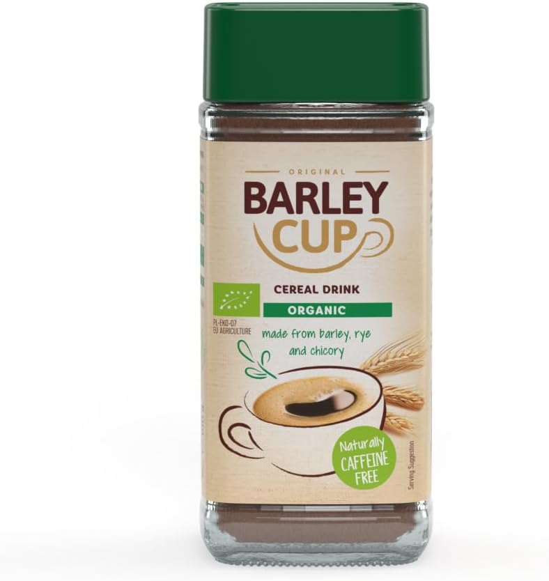 BARLEYCUP Organic Instant Cereal Coffee Drink, 100 GR