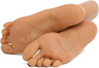 Resafy Soft Silicone Lifesize Female Mannequin Feet 1:1 Realistic Silicone Foot Mannequin Display Shoes Jewerly Sandal Shoe Sock Art Sketch Nail (Red, 37")