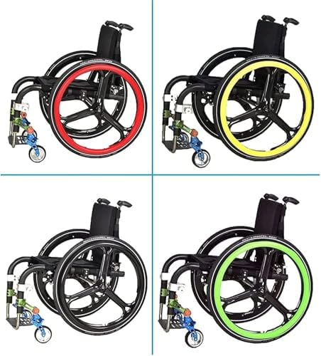 1 Pair Wheelchair Cover, 22/24 Inch Silicone Wheelchair Push Rim Covers,Wheelchair Accessories,Wear-Resistant Hand Push Ring Protective Cover, Rear Wheel Grips Accessories,22in,Pink