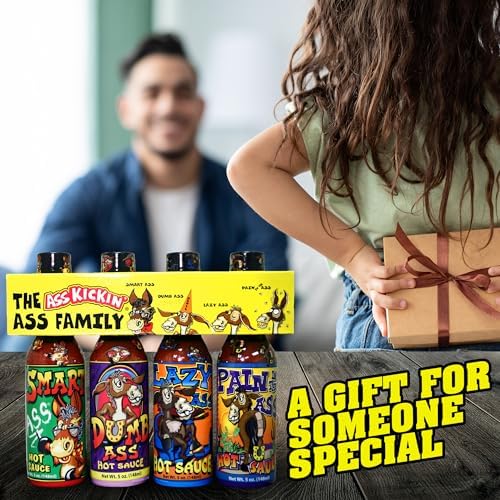 KICKIN' Family Hot Sauce Gourmet Gift Set – 5oz. 4 Pack - Try if you dare! – Perfect Ultimate Gourmet Gift for the Hot Sauce Fan