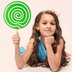 Zerodeko 4 Pcs Lollipop Props Large Candy Ornaments Fake Food Photo Prop Carnival Cosplay Decoration for Wedding Birthday Party Supplies Green