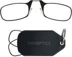 Always With You by ThinOptics Keychain Reading Glasses - Slim, Folding Armless Pocket Readers with Protective Keychain Case