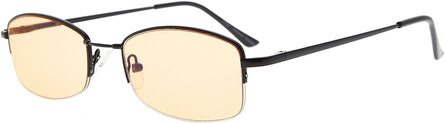 Eyekepper UV Production Amber Tinted Reading Glasses Women Bendable Bridge