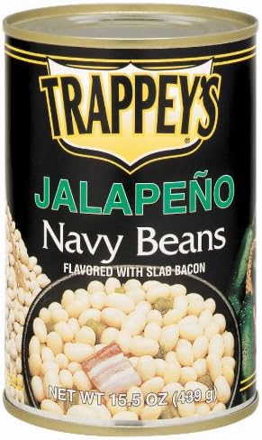 Trappey's Navy Beans With Jalapeno, 15.5000-Ounce (Pack of 6)