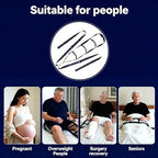 Bed Ladder Assist with 4 Handles, Adjustable Length & Dual-Point Support, Pull Up Helper for Seniors, Pregnant Women, Obese & Injury Recovery, Mobility Aid That Fits Most Beds (120 INCHES) - Gpaidy