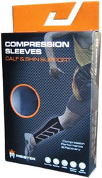 Meister Graduated 20-25mmHg Compression Running Leg Sleeves for Shin Splints (Pair)