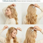 Scalp Massager & Gua Sha Tool Set - Manual Head Massager, Massage Comb for Relaxation & Stress Relief (Grey & Brown)