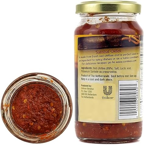 Conimex Sambal Oelek (Hot Chilli Paste) (6 oz)