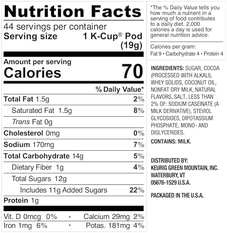 Swiss Miss Milk Chocolate Hot Cocoa, Single-Serve Keurig K-Cup Pods, Hot Chocolate, 44 Count
