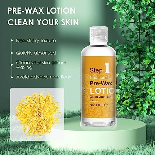 Before And After Waxing Skin Care Kit, Professional Waxing Kit for Women at Home, Pre-Wax Cleanser, Wax Remover Oil, After-Wax Cooling Aloe Vera Gel For Soothing Skin