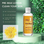 Before And After Waxing Skin Care Kit, Professional Waxing Kit for Women at Home, Pre-Wax Cleanser, Wax Remover Oil, After-Wax Cooling Aloe Vera Gel For Soothing Skin