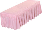 Washable Pad Cover Bed Sheet Bed Skirt Table Skirt for Treatment Couch SPA Massage Table (Pink-190x70cm)