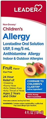 Leader Children's Allergy Loratadine Liquid, 4oz. Per Bottle